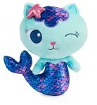 Gabby’s Dollhouse, 8-inch MerCat Purr-ific Plush Toy, Stuffed Animal Kids Toys for Ages 3 and up