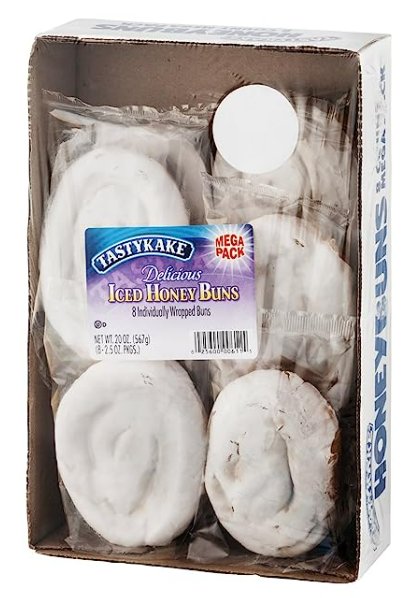 Tastykake Iced Honey Buns - 8 CT