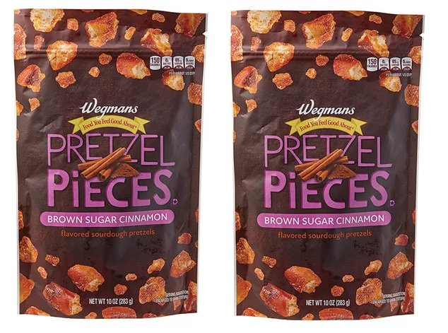 Wegmans Brown Sugar Cinnamon Sourdough Pretzel Pieces, 10 oz Bags, 2 pack