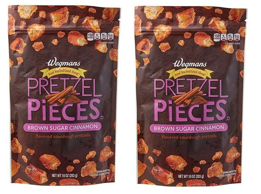 Wegmans Brown Sugar Cinnamon Sourdough Pretzel Pieces, 10 oz Bags, 2 pack