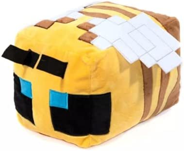 Minecraft Bee Kids Bedding Plush Cuddle and Decorative Pillow Buddy, Microfiber, Yellow, Mojang, Gaming Bedding