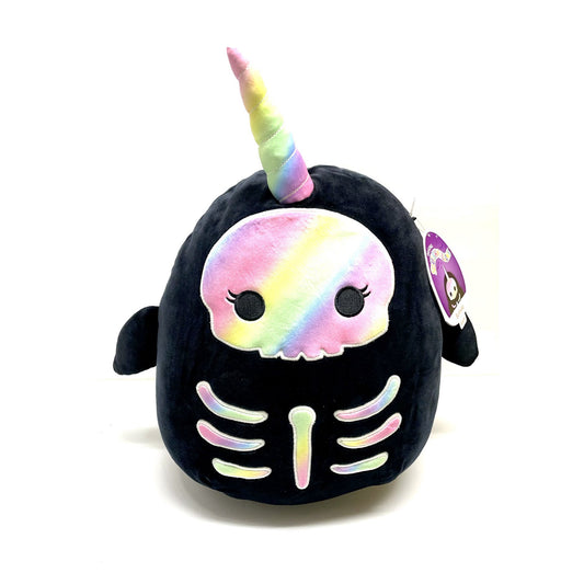 Squishmallows Official Kellytoy Plush 12" Bufinda the Skeleton Narwal - Halloween 2021