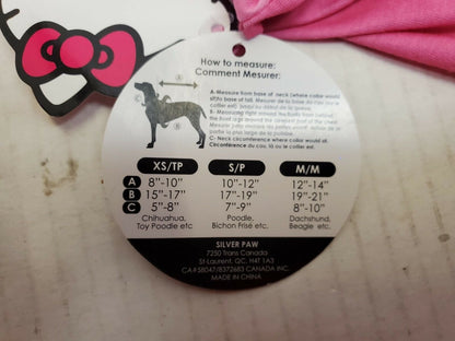 Hello Kitty Pink Dog or Cat Outfit with Bow, Perfect for Halloween or Costume Party