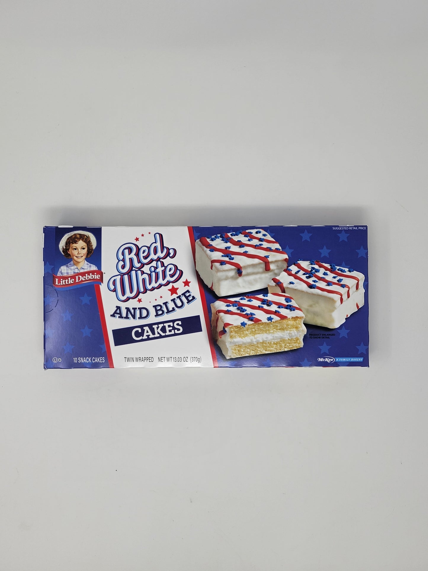 Little Debbie Red White and Blue Bundle, Chocolate cake, Vanilla Cake and Brownie, 1 box of Each