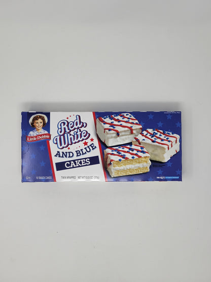 Little Debbie Red White and Blue Bundle, Chocolate cake, Vanilla Cake and Brownie, 1 box of Each