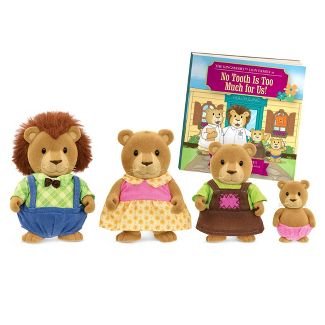 Lil Woodzeez Famileez Kingsberry Lion Family from Honeysuckle Hollow, Includes Storybook