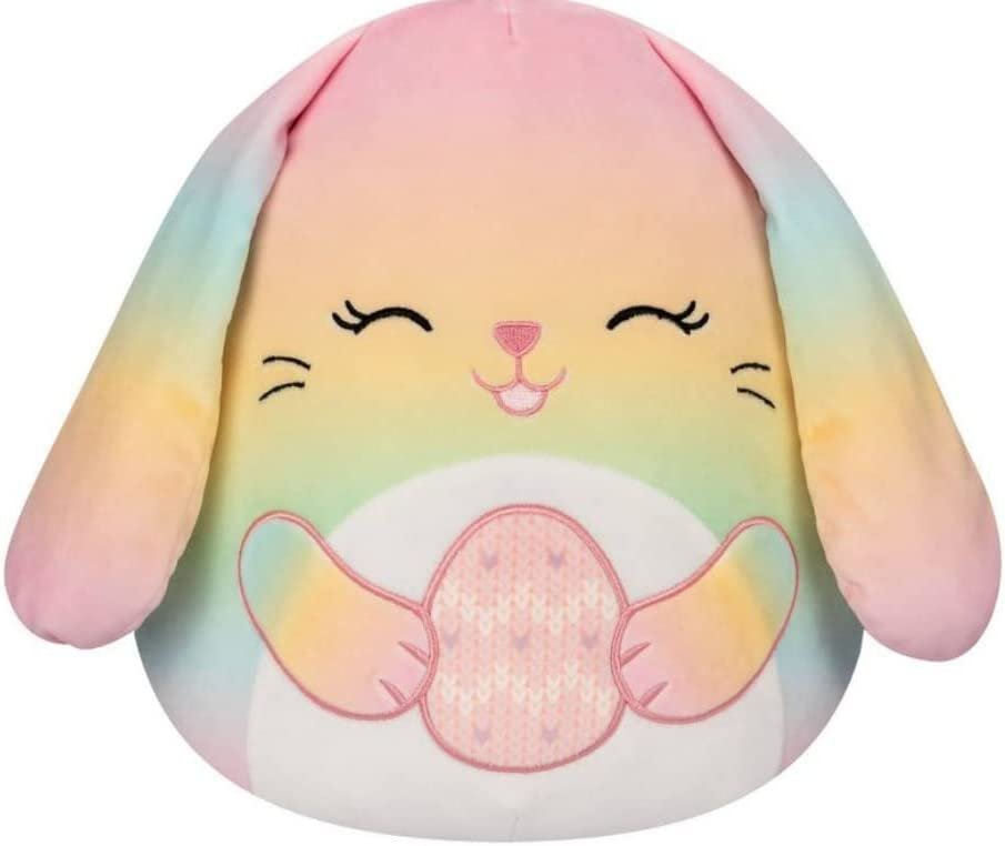 Squishmallows Bunny Wu, Special Easter Egg Edition, 12 inch, Holiday Pastel Tie Dye Plush