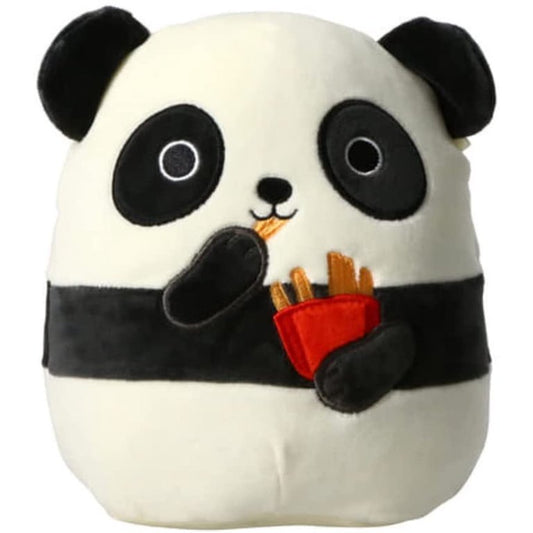 Squishmallows Official Kellytoy Plush 7.5 Inch Squishy Stuffed Toy Animal Stanley The Panda with Fries