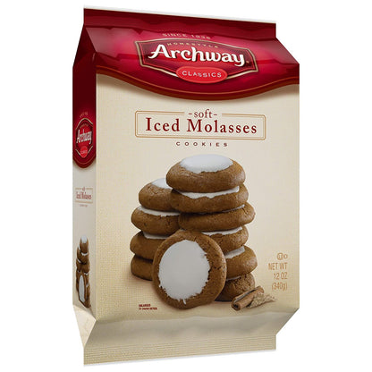 Archway Crispy Iced Oatmeal and Soft Iced Molasses Cookie Combo, 12 oz Bags
