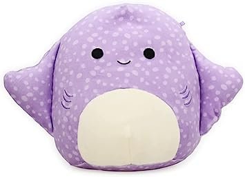 Squishmallow Official Kellytoy Plush Sea Life Squad Squishy Soft Plush Toy Animals Aziza Stingray, 14 Inch