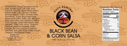 Putt Pantry Salsa Variety 3 Pack Bundle - Includes Ghost Pepper Salsa, Black Bean and Corn Salsa and Peach Salsa, 16 oz jar of each flavor