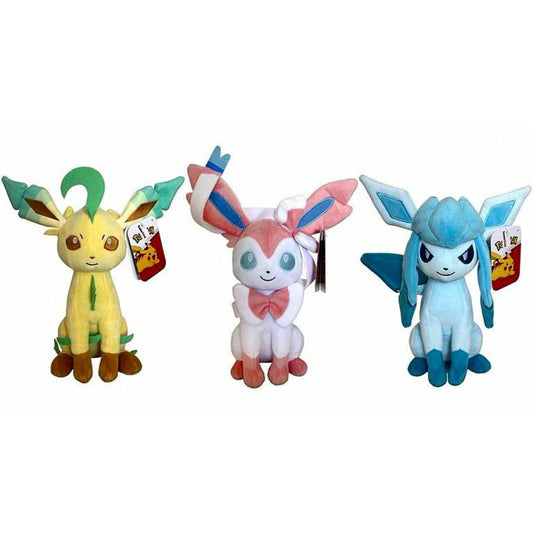 Pokemon Eevee Evolution Glaceon, Leafeon & Sylveon Exclusive 8-Inch Plush 3-Pack
