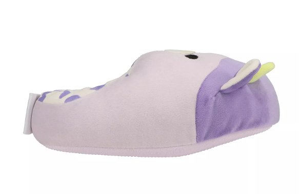 Squishmallows Bubba the Cow Purple Slippers, Kids Size 13/1