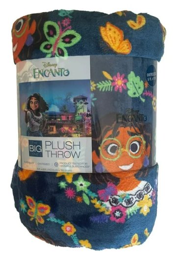 Big One Oversized Blue Microplush Disney Encanto Throw Blanket 5' x 6'