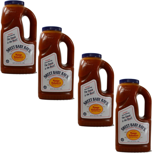 Sweet Baby Rays Mango Habanero Wing Sauce & Glaze 64 Oz. (4-Pack)