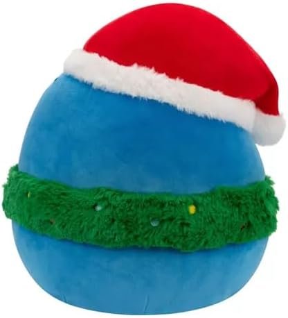 Squishmallows Christmas Holiday12 Puff Blue Penguin with Wreath and Hat Medium Plush