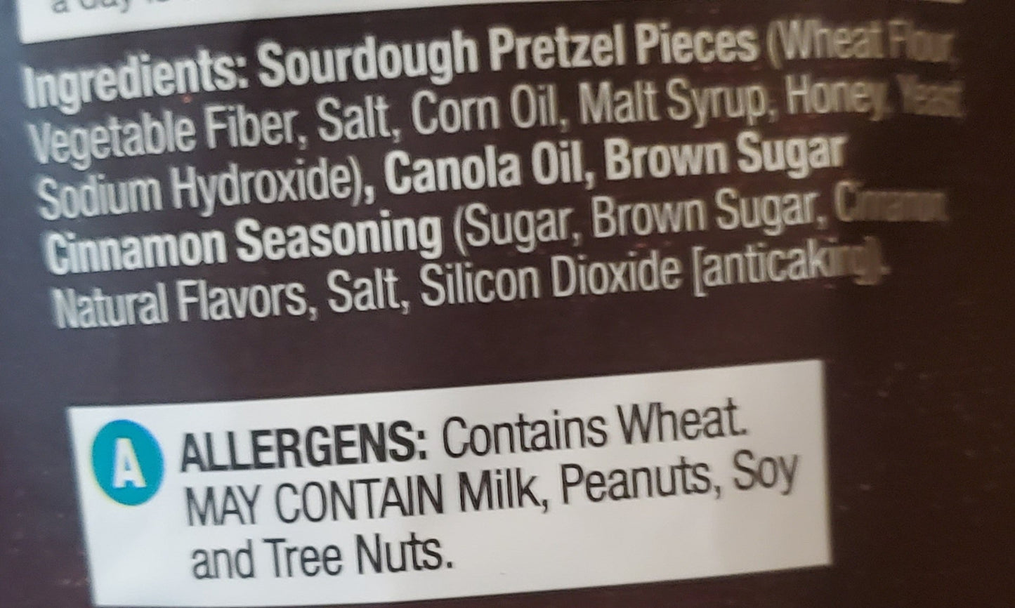Wegmans Brown Sugar Cinnamon Sourdough Pretzel Pieces, 10 oz Bags, 2 pack