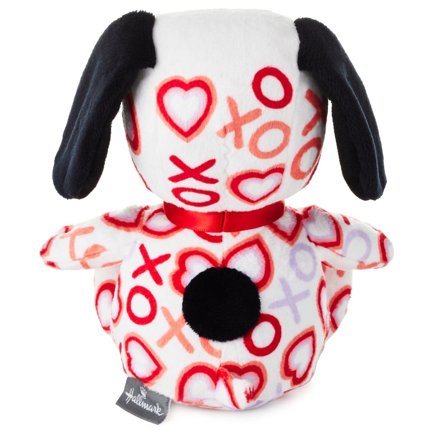 Valentines's Day Snoopy Bundle Basket. 1 plush Heart Snoopy, 1 9 oz bag Hershey's Chocolate Dipped Strawberry Kisses, 1 8.8 oz bag of Hershey's Pink Cookies N' Creme Hearts, with Heart Shaped Basket