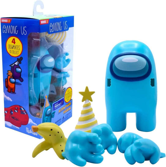 Just Toys LLC Among Us Action Figures Series 2 (Aquamarine w/ Party Hat)