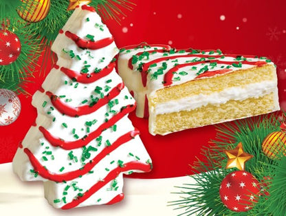 Little Debbie Christmas Tree Cakes Bundle of 6 Boxes, 30 Individually Wrapped Snacks, Vanilla