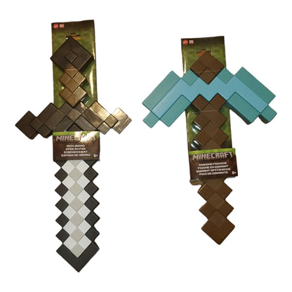 Minecraft Cosplay Sword and Pickaxe 2 Pack Costume Accessories