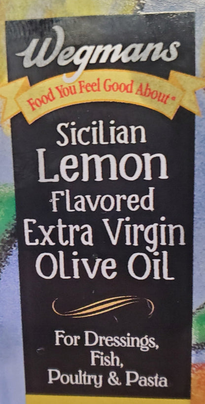 Wegmans Sicilian Lemon Flavored Virgin Olive Oil for Dressings, Fish, Pasta and Poultry, 2 pack, 8.4 fl oz each