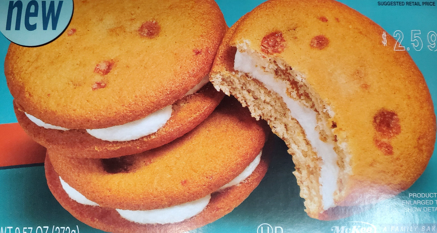 Little Debbie Snickerdoodle Creme Pies with Cinnamon Sugar and Chocolate Chip Creme Pies, 2 Pack Bundle
