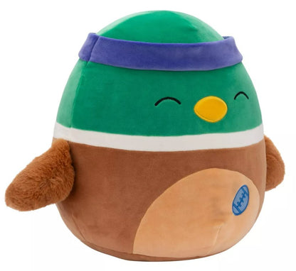 Squishmallows 12" Avery Mallard Duck with Sweatband and Rugby Ball Medium Plush