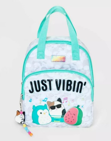 Squishmallows "Just Vibin" Mini 11 Inch Backpack/Tote Bag - Multi-Color