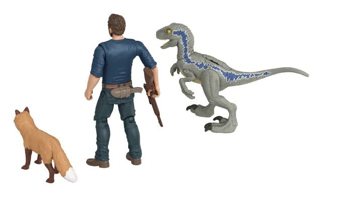 Jurassic World Dominion Action Figures Owen Claire Beta and Dilophosaurus, 4 figures with accessories