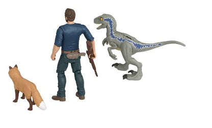 Jurassic World Dominion Action Figures Owen Claire Beta and Dilophosaurus, 4 figures with accessories