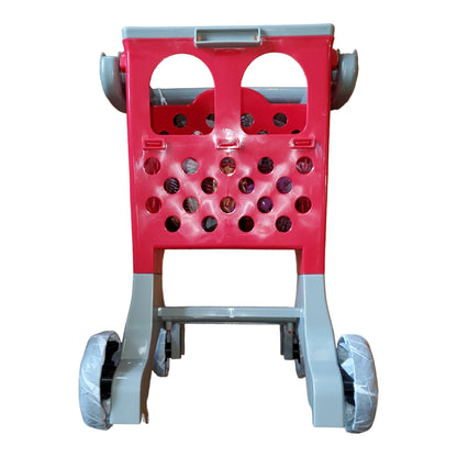 Kids Target Shopping Cart with Milk Fruit Pasta Snacks