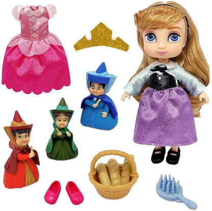 Disney Aurora Animators' Collection Mini Doll Play Set – Sleeping Beauty – 5 Inches