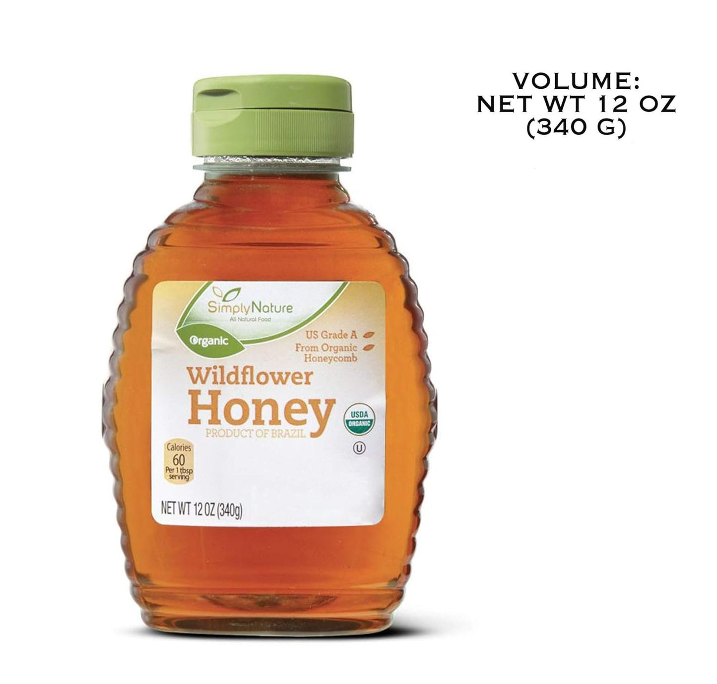 SIMPLY NATURE 2 Pack Wildflower Honey Organic Certified Grade A (2) 12 oz bottles