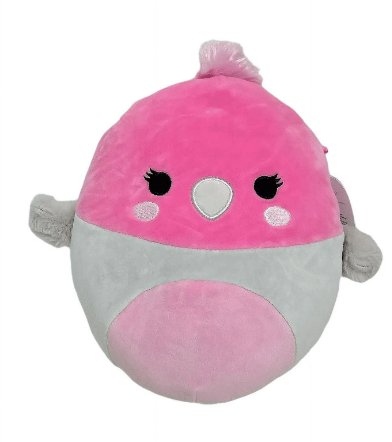 Squishmallow 8" Jayla Galah Cockatoo Soft Pink Grey Austrailian Bird Plush