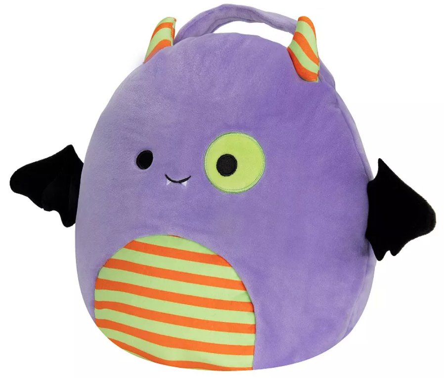 Squishmallows Blaze Purple Monster Halloween Treat Soft Plush Bucket Pail