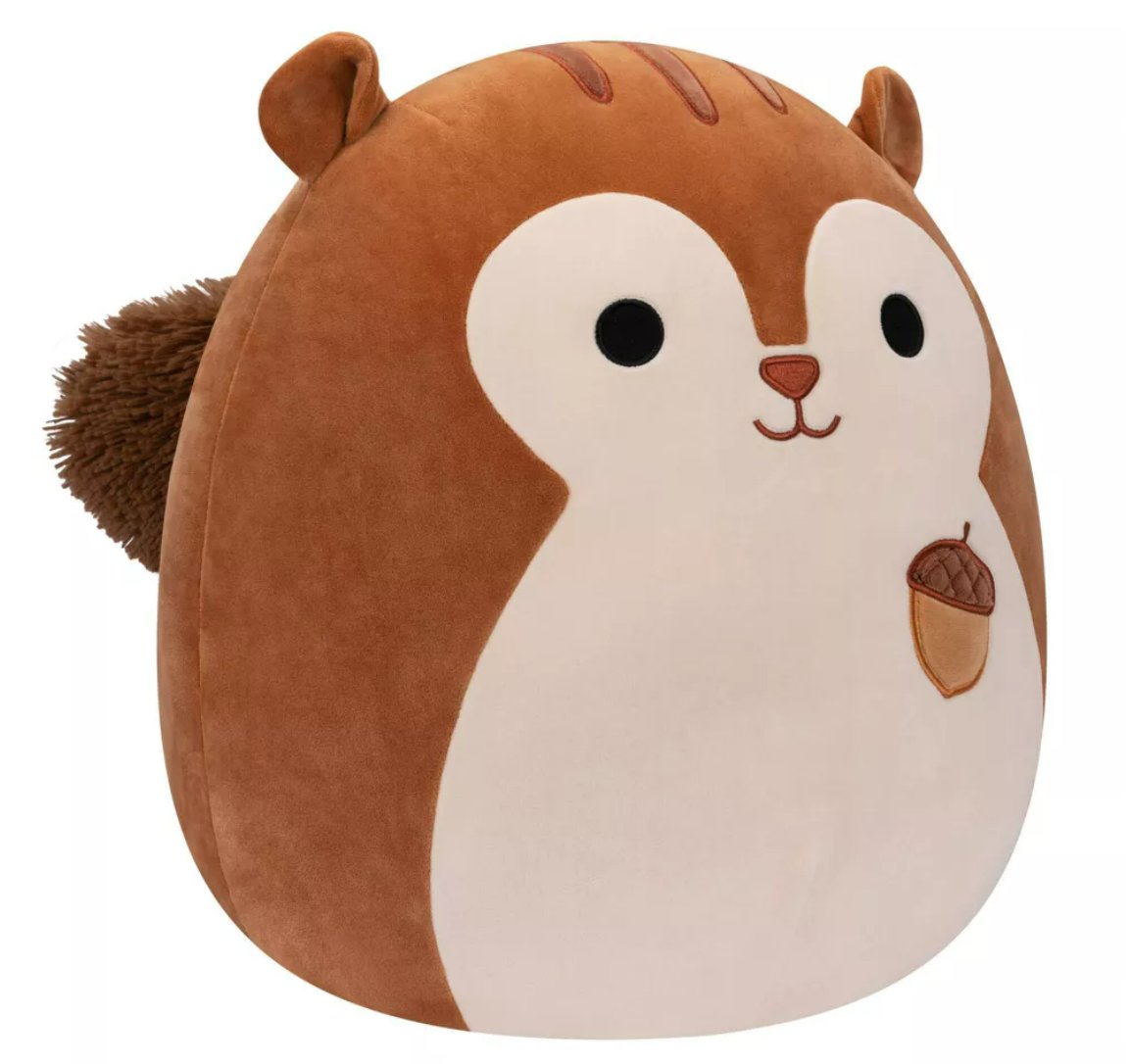 Squishmallows 16" Sawyer the Brown Squirrel with Acorn Plush Toy