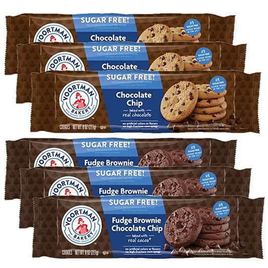 Sugar Free Chocolate Chip Bundle - Brownie and Chocolate Chip Cookies by Voortman,  6 Count