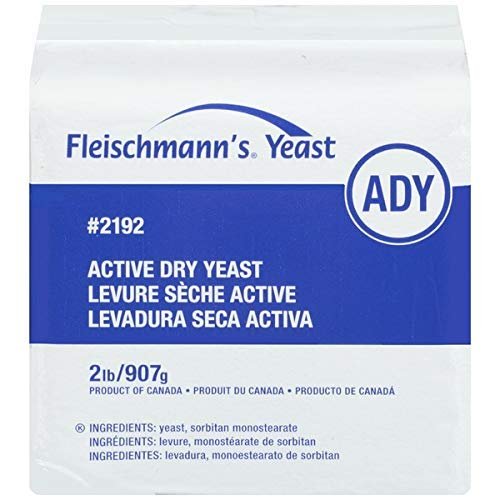 Fleischmann's Active Dry Yeast 2 LB (32 oz) Bag (2 PACK) - Yeast for Baking Bread at Home, Bakeries, Pizzerias, Restaurants, and More