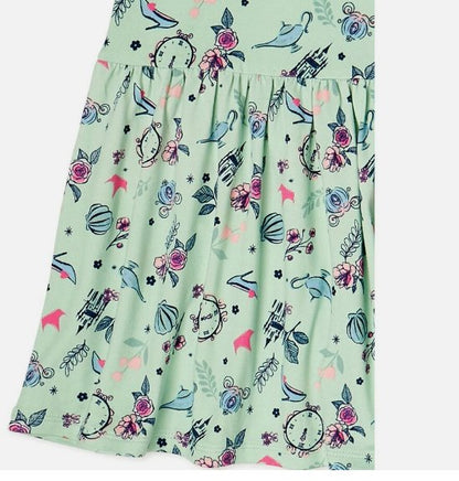 Disney Princess, Girls Play Dress 2-Pack Pink Princess Life and Green Princess Icon Print