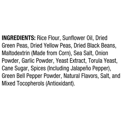 Off The Eaten Path 4 Flavor Sampler Veggie Crisps Variety Pack Gluten Free and made with real veggies, Jalepeno, Sea Salt and Pepper, Chickpeas and Black Beans, Rice, Peas and Black Beans, 6.25 Ounce Bags (Pack of 4)