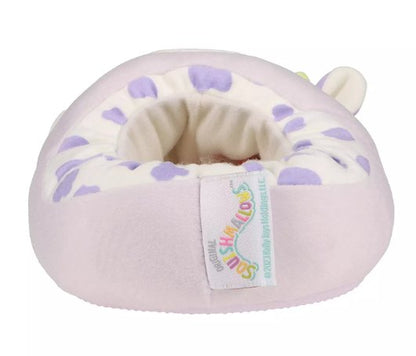 Squishmallows Bubba the Cow Purple Slippers, Kids Size 13/1