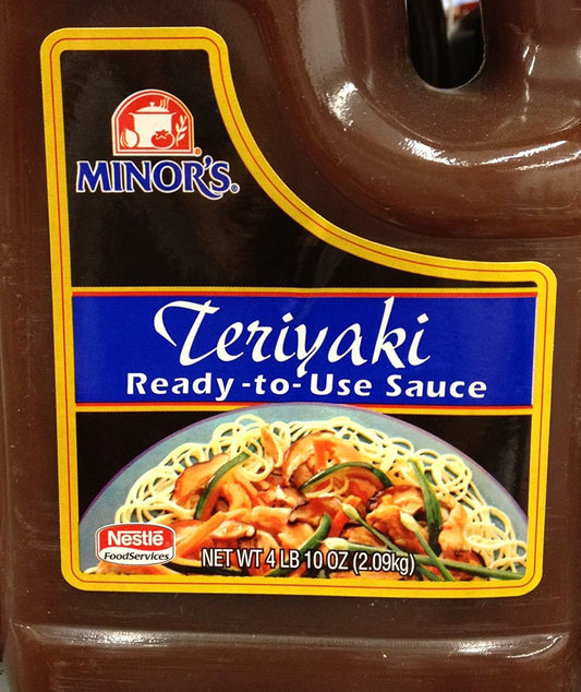 Minor's Ready To Use Teriyaki Sauce 4Lb 10oz No Added MSG Vegan Great with Everything!