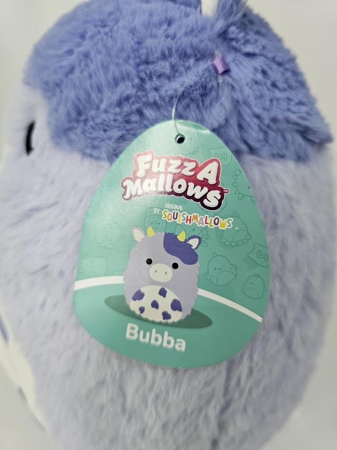 SQK - Large Plush (16" Squishmallows) (Bubba - Purple Cow - Fuzzamallow) (WALMART)