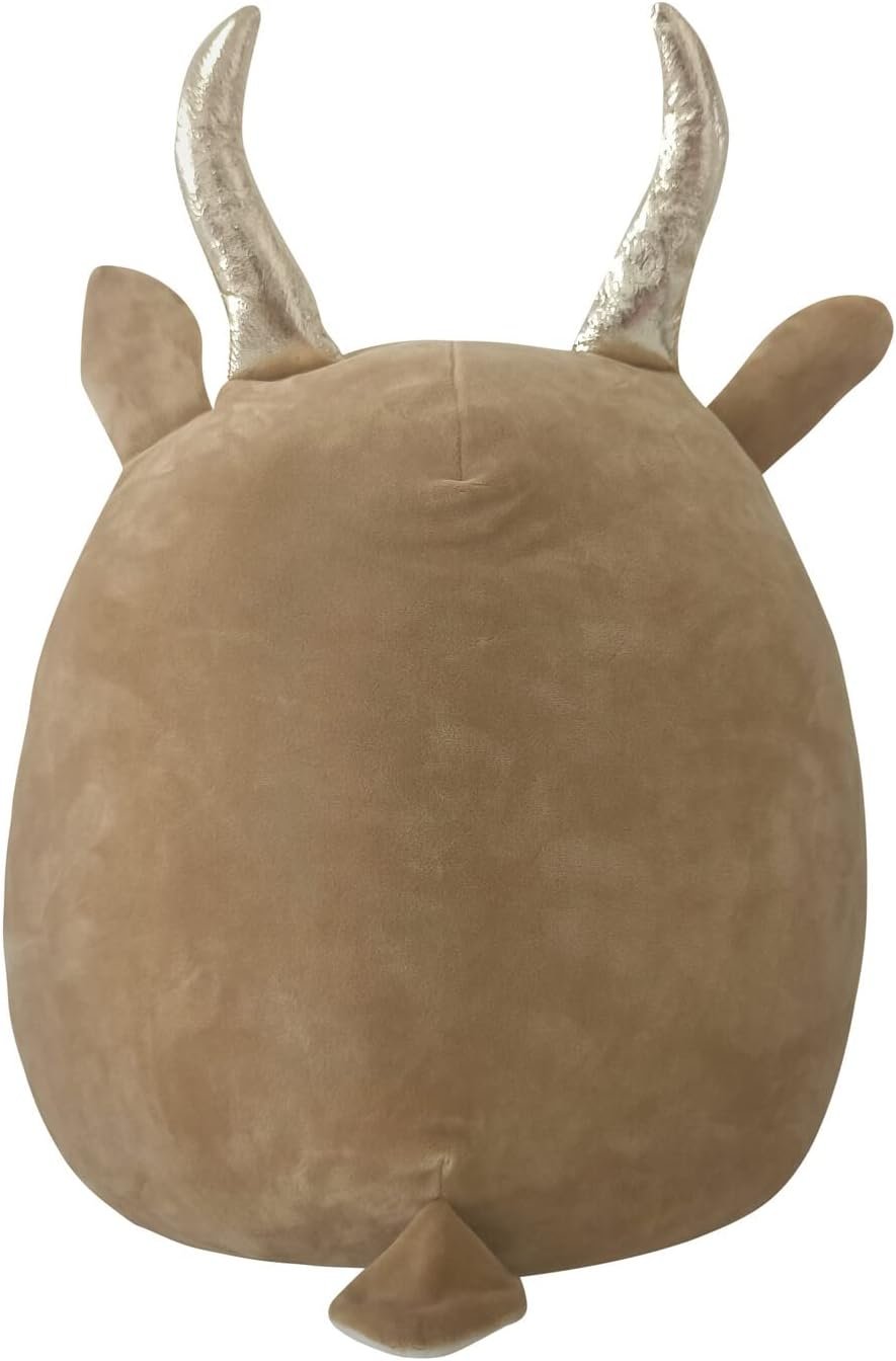 Squishmallows Rare Kieli Antelope 12 inch Super Soft Plush Animal, Tan wish Plush White Belly and Gold Horns