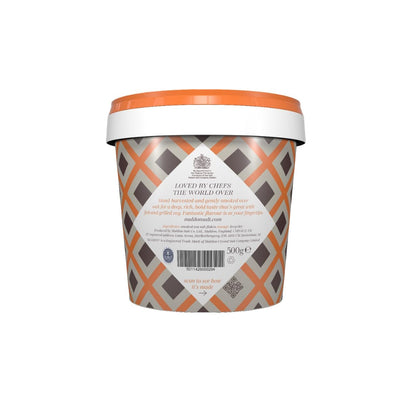 Maldon Salt, Smoked Sea Salt Flakes, 1.1 lb (500 g), Bulk Tub, Kosher, Natural, Gently Smoked Over Oak, Handcrafted, Gourmet, Pyramid Crystals