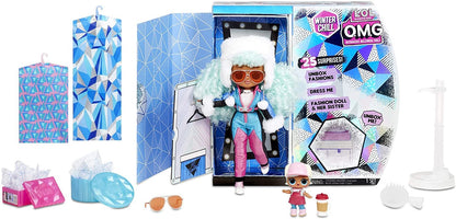 L.O.L. Surprise! O.M.G. Winter Chill ICY Gurl Fashion Doll & Brrr B.B. Doll with 25 Surprises (570240)