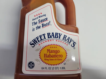 Mens Father's Day Grill Bundle, includes Mens travel bag, 1 jug 64oz of Sweet Baby Rays Sauce, Grill Tongs and basting Brush. Gifts for him, Valentines Gift for him