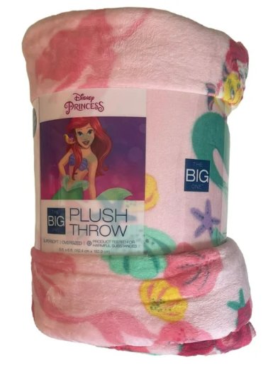 Big One Oversized Microplush Disney Little Mermaid Ariel Throw Blanket 5' x 6'