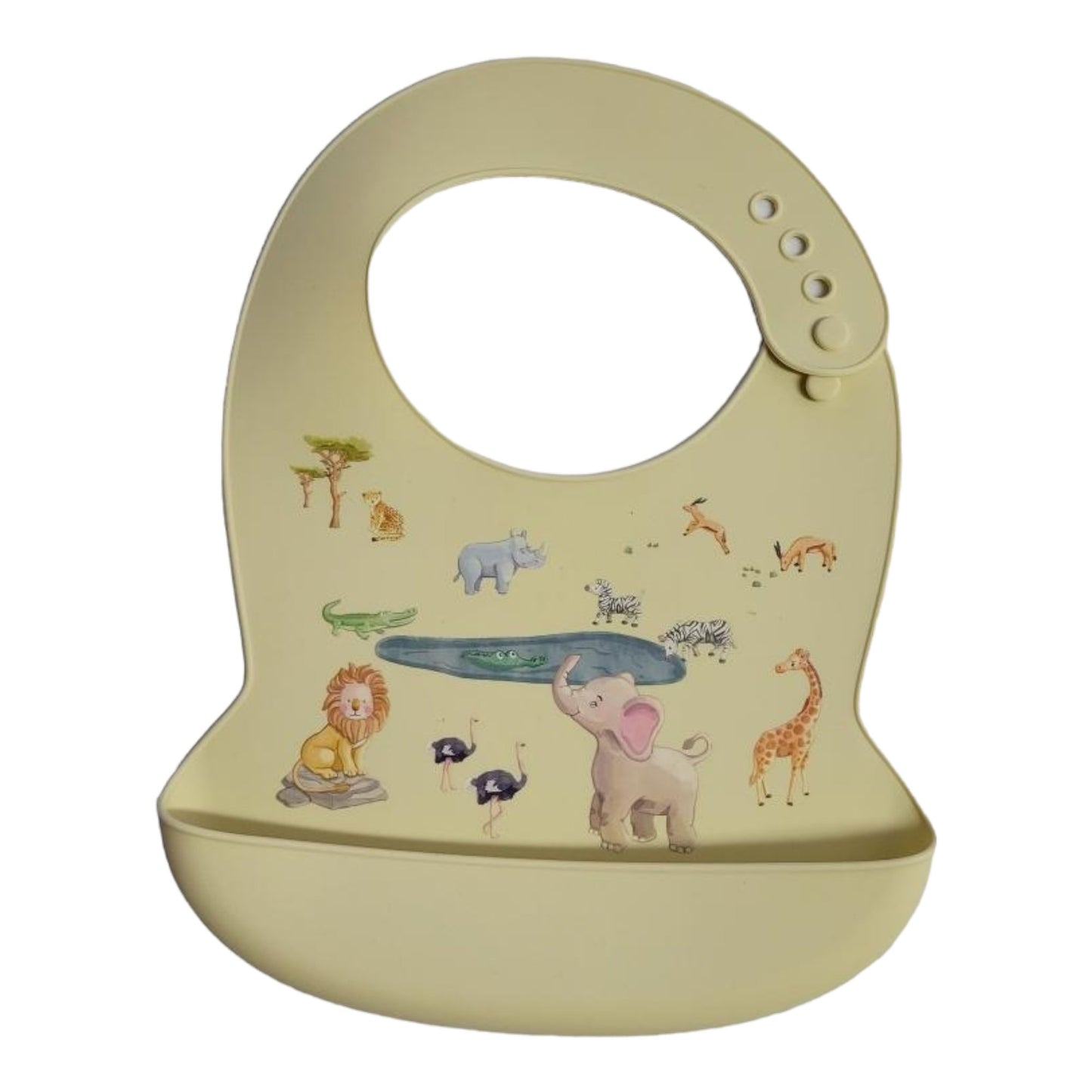Waterproof Silicone Bibs 4 Pack. 4 Silicone Bibs with food catchers, Ocean World, Jurassic, Wild Animal, Space.